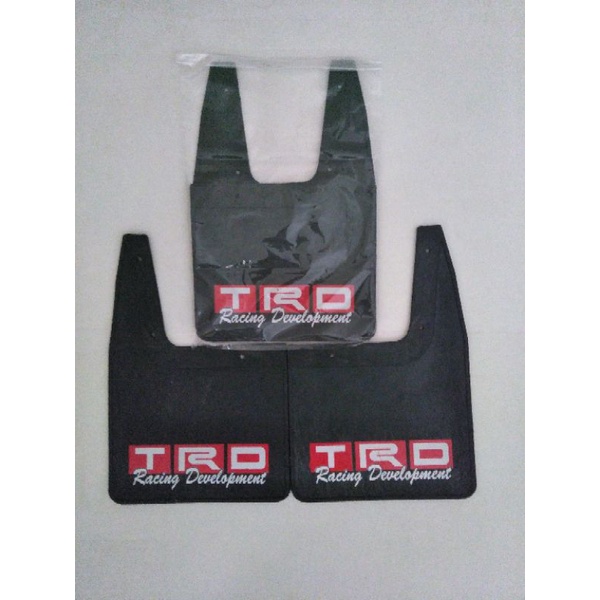 Karpet lumpur  Roda TRD Resing Depelopment 2pcs / Karpet Lumpur TRD  Racing  Development Universal cocok untuk jenis Mobil kecil pasang depan atau belakang uk 23 x 34 cm bahan karet mudguard harga sepasang