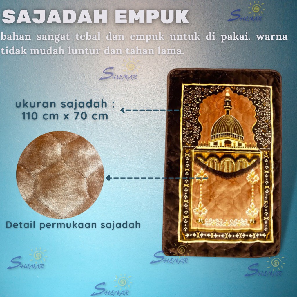 SHENAR , SAJADAH TEBAL EMPUK / SAJADAH JUMBO / SAJADAH BULU TURKI TERBARU  MURAH/ SAJADAH BUSA AJAIB