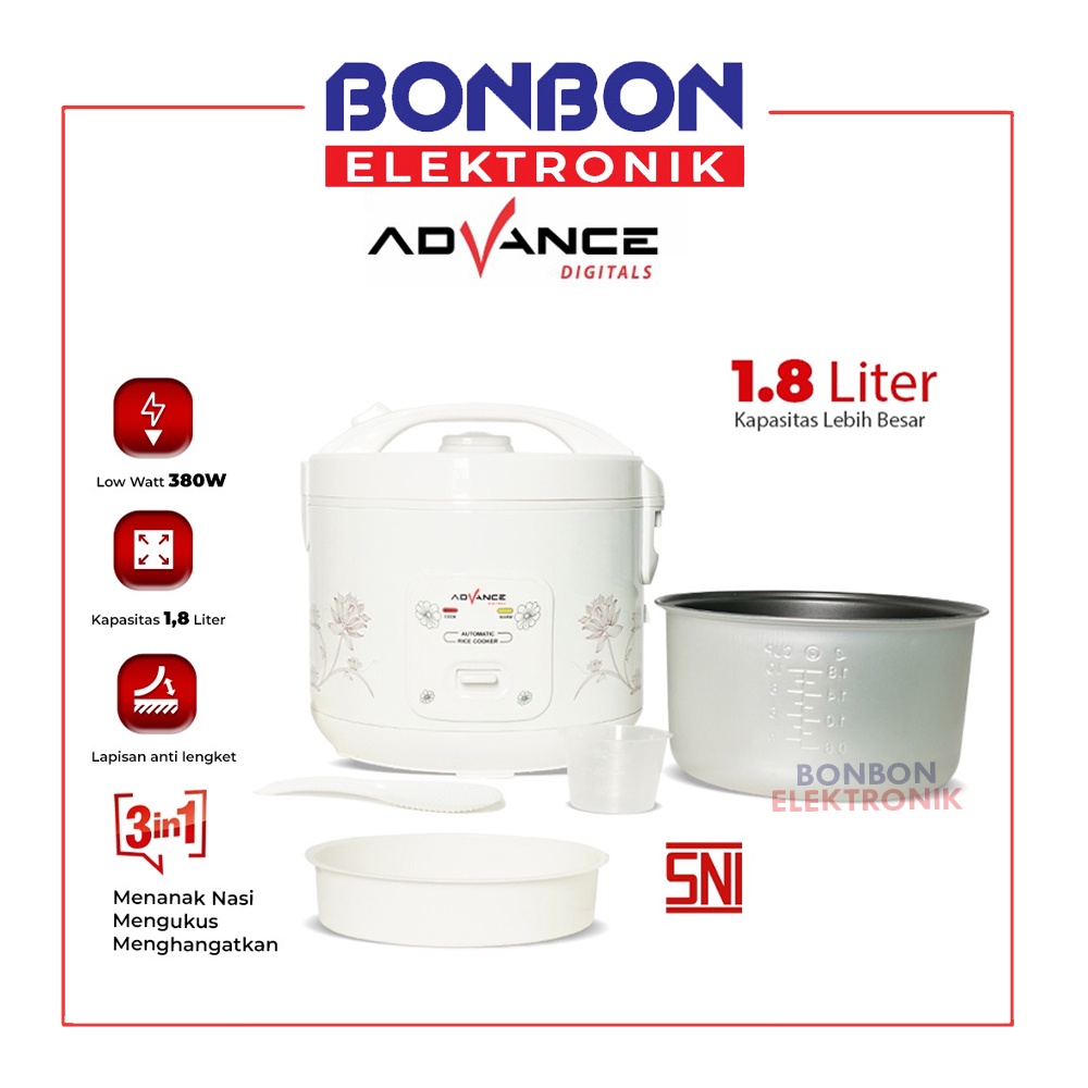 Advance Rice Cooker 1.8L A20 / Penanak Nasi Magic com 1.8 Liter A-20