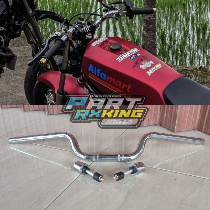 STANG RX KING PENDEK STANG BYANGKEROK CROME STANG RX KING BANDUNGAN SET JALU CROME
