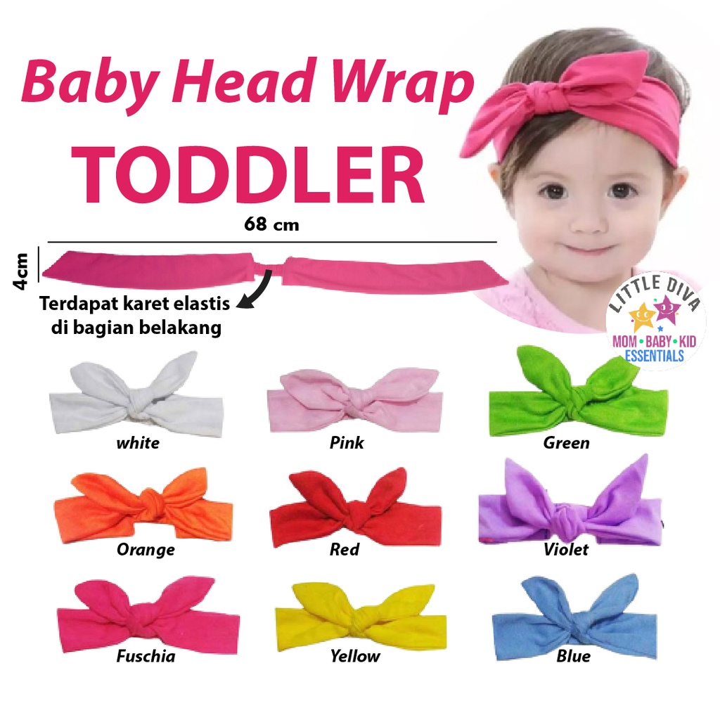 HEADWRAP balita TODDLER polos  Baby Head Wrap Ikat Rambut Bayi Bandana Bedong  Akachan alt hw