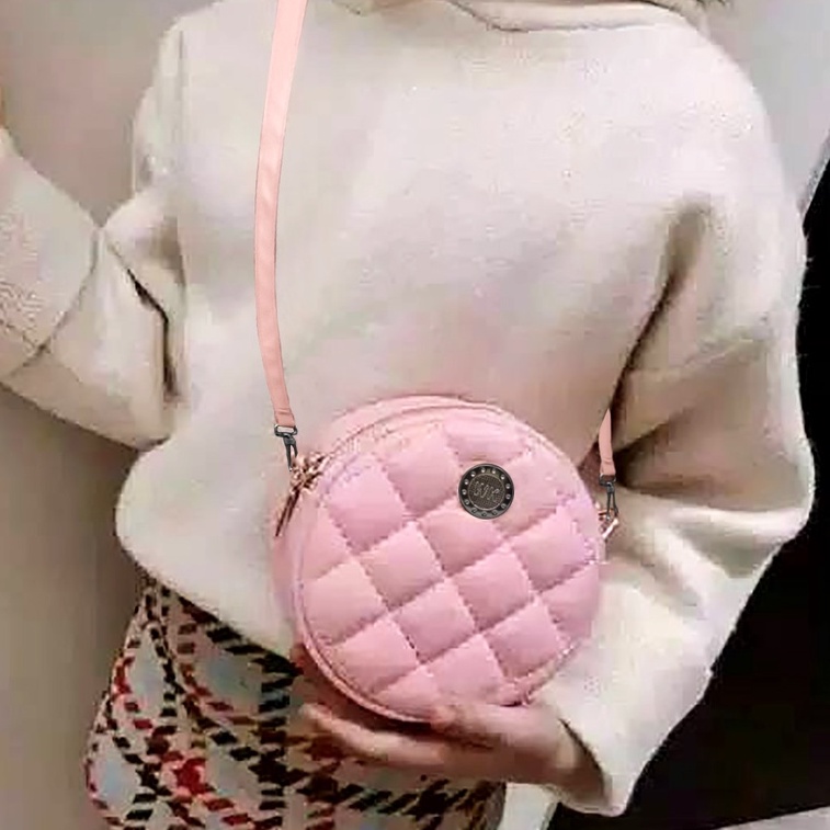 Tas Selempang Cantik Wanita Terbaru Elegan slempang Bulat Fashion Model 2022 Sling Bag Cewek Remaja Kekinian