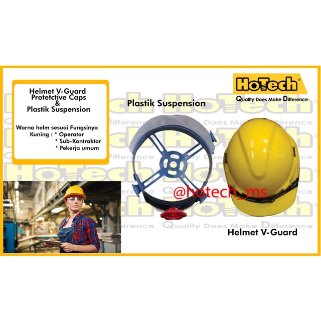 Helm Proyek / Safety Helmet / Plastic Suspension Yellow