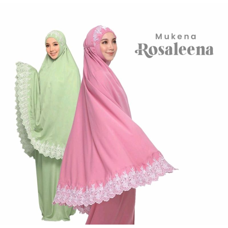 •mukenakiki• mukena Rosaleena. khadijah | mukena tutup dagu full | mukena bordir | mukena malaysia |