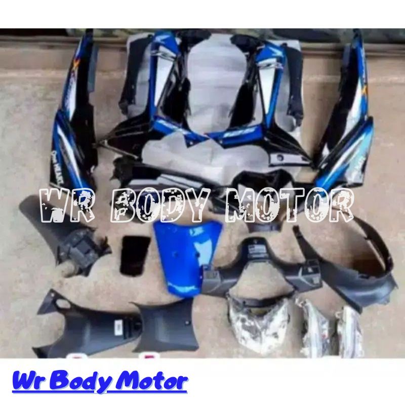 Cover Full Set Body Supra X 125 2007 2013 Supra X 125 Batman Biru Hitam