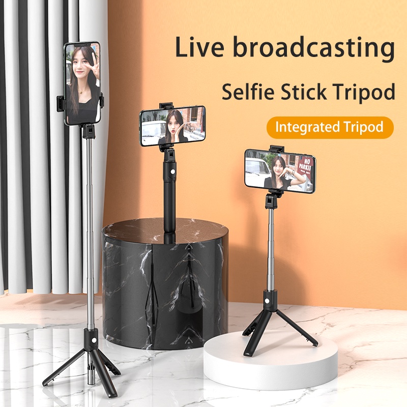 Tongsis Tripod  Monopod Bluetooth Remote Portable Selfie Stick 3 In 1  Handphone Go Pro Multifungsi