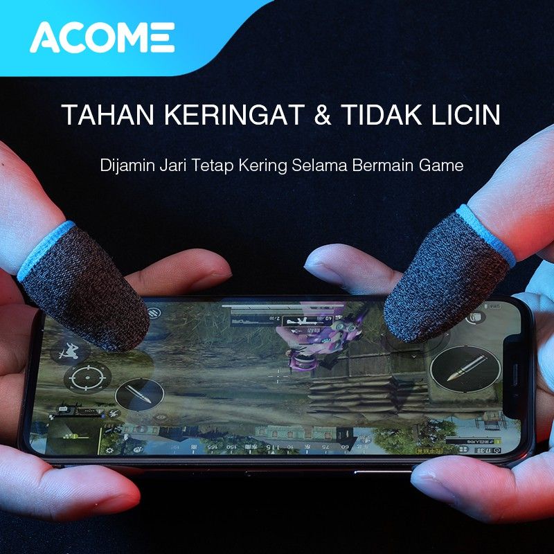 ACOME Finger Sleeve Sarung Jari Jempol 1 Pasang Game Mobile PUBG Controller Touch