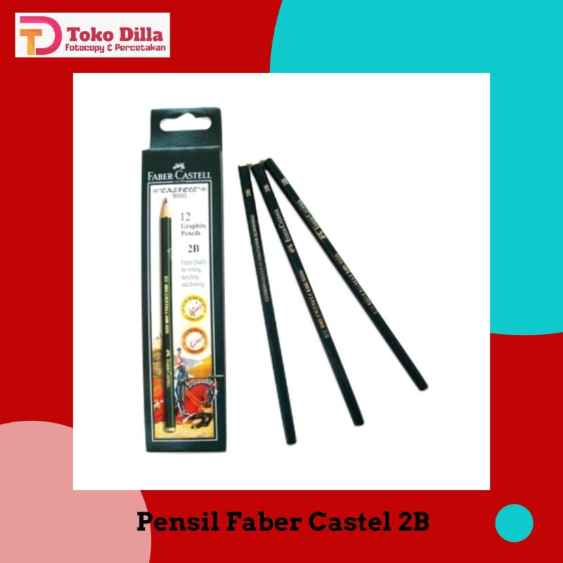 

PENSIL CASTELL 9000 2B, 3B, 4B, 5B, 6B, 7B, 8B FABER CASTEL