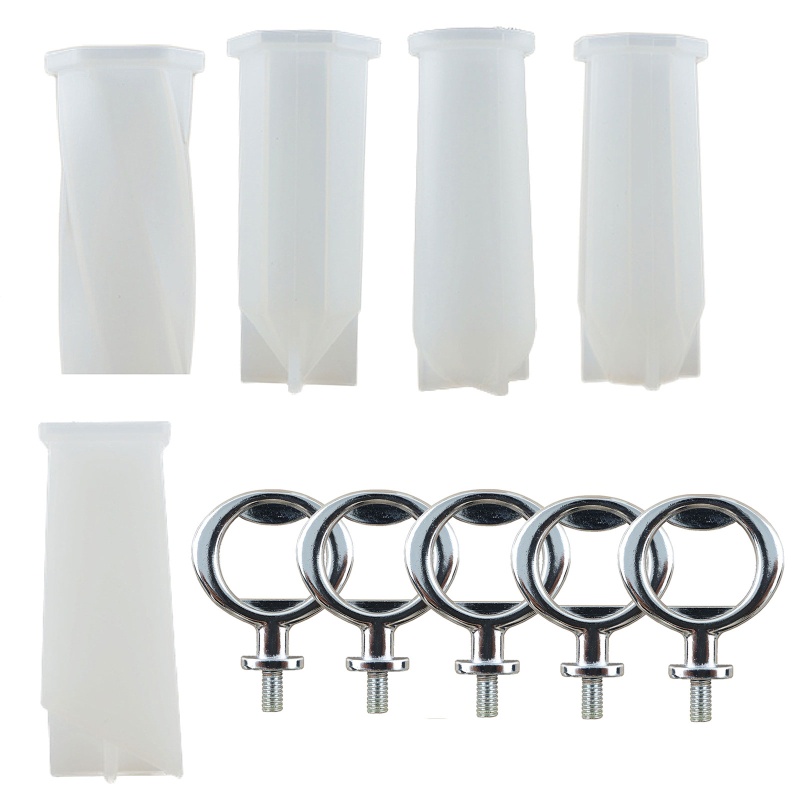 Siy 5Pcs Cetakan Pembuka Botol Bir Bahan Silikon Resin Dengan Insert Stainless Steel