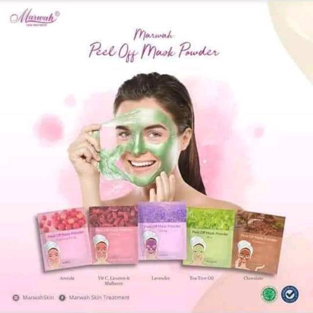 Marwah /peel Off Mask Powder/Masker bubuk