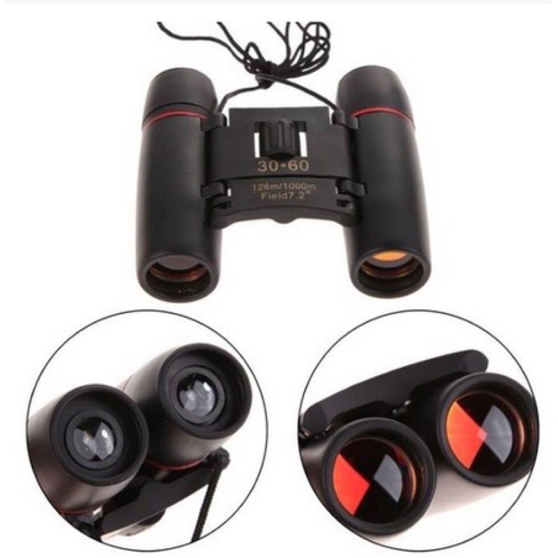 ORIGINAL teropong SAKURA 30x60 mini jarak jauh 1KM 126/1000 meter day and night mini portable binocular 30x60