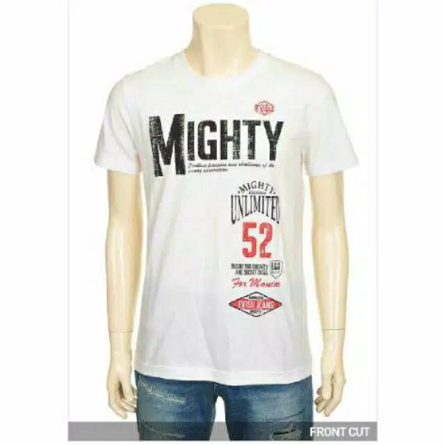 ★NEW★EVISU Kaos tulisan "Mighty" beli di Korea Original