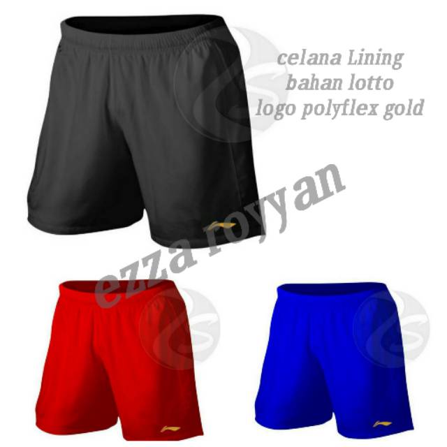 Celana badminton LINING murah celana bulutangkis lining murah logo polyflex