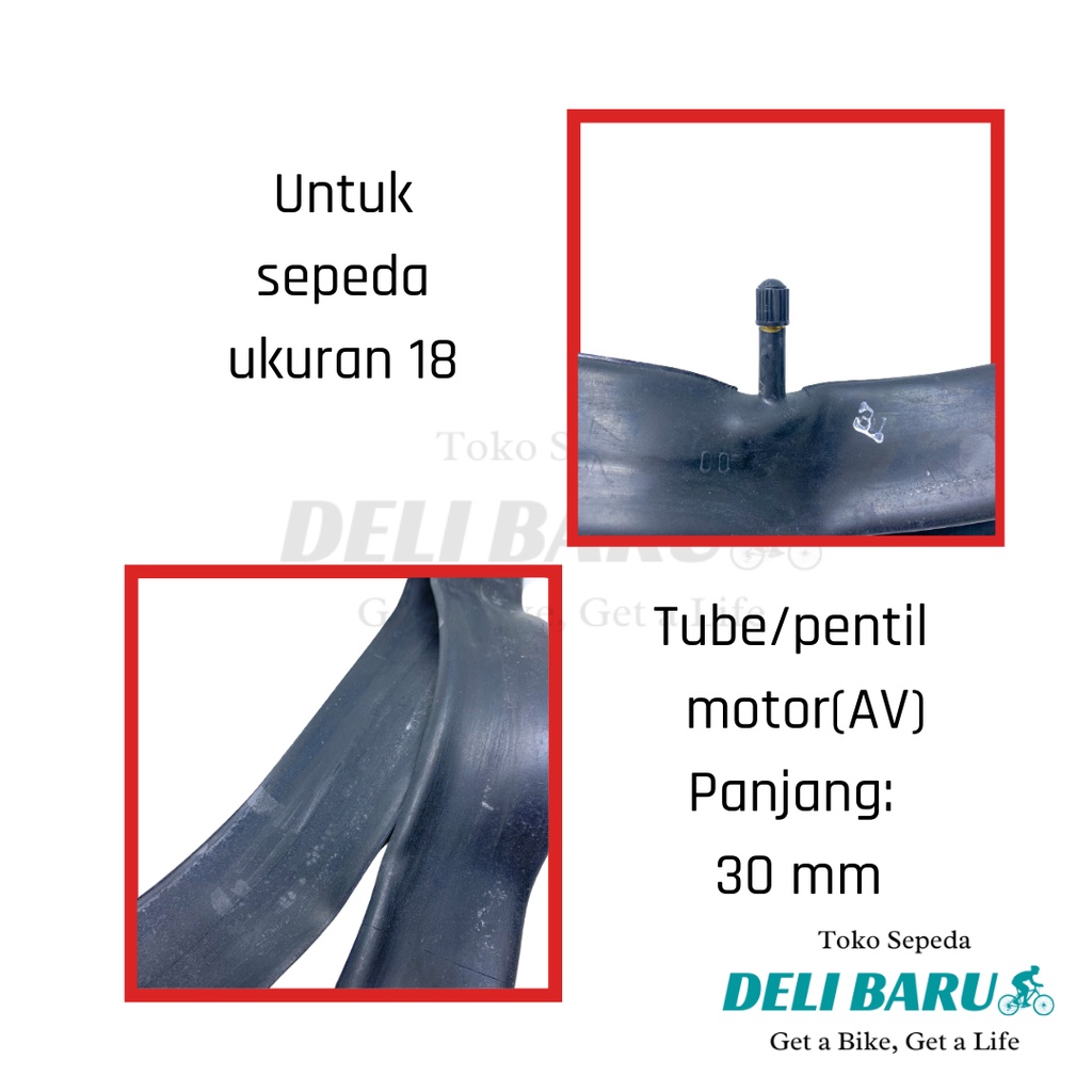 Kingland Ban dalam 18 x 1.75/1.90/2.125 pentil motor sepeda anak