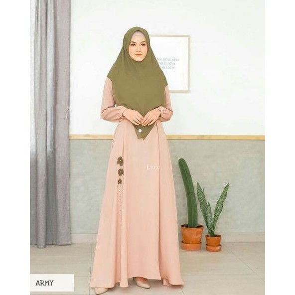 Baju Gamis Muslim Terbaru Edisi Lebaran 2021 Model Baju Pesta Bahan Wollycrepe Busui Kekinian