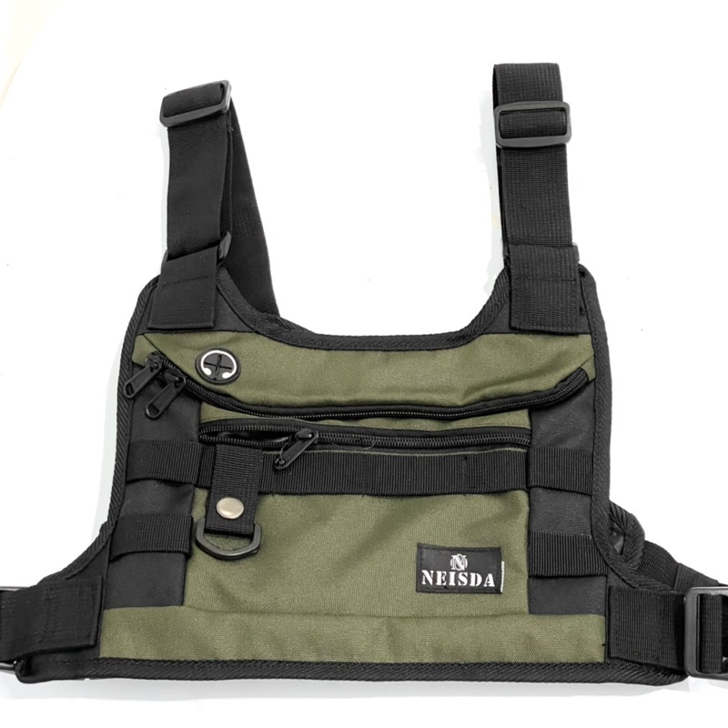 CHEST RIG BAG ORIGINAL NEISDA / TAS DADA PRIA TACTICAL ORIGINAL NEISDA GREEN BLACK V14