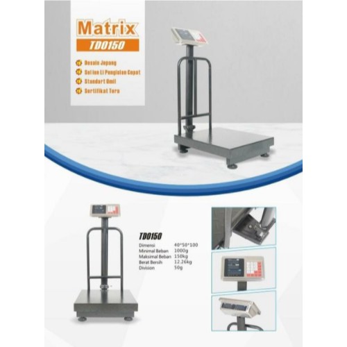 Matrix Timbangan Digital 150 kg Timbangan Operasional TD0150 TD 0150