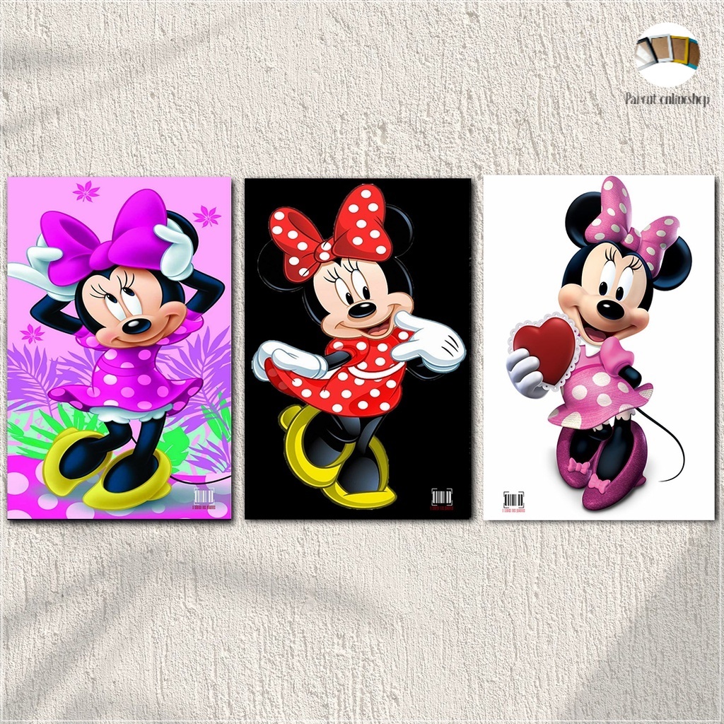 Hiasan dinding  dekorasi     anak cewek minnie mouse kartun animasi