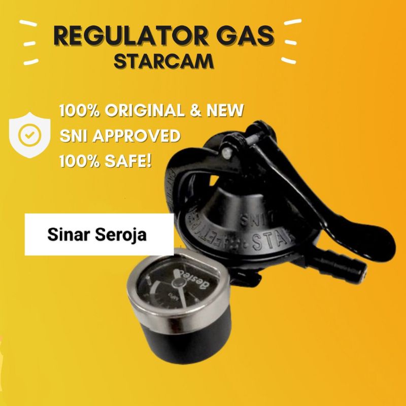 Kepala gas / Regulator Gas Starcam / Star Cam Tekanan Rendah SC- 23M black / SC- 23S