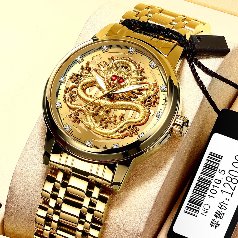 JAM TANGAN PRIA IMPORT RANTAI GOLD FNGEEN ORIGINAL NAGA OLYMP JAM075G1 STAINLESS EMAS KEREN PREMIUM