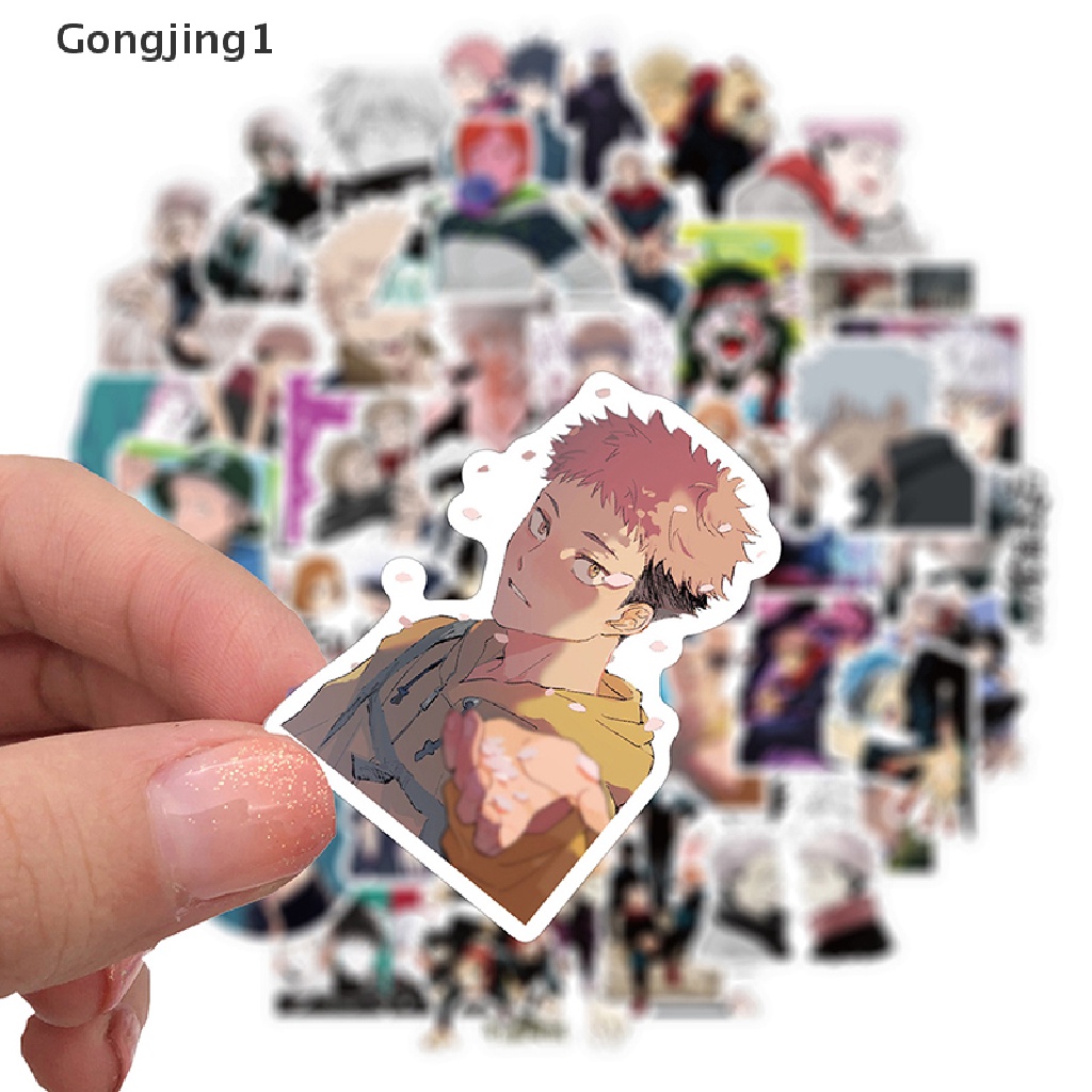 Gongjing1 50pcs Stiker Anime Jujutsu Kaisen Untuk Laptop / Koper