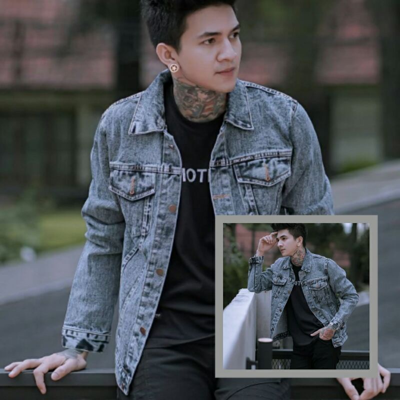 JAKET JEANS SANDWASH THE BOJIEL / JAKET JEANS PRIA