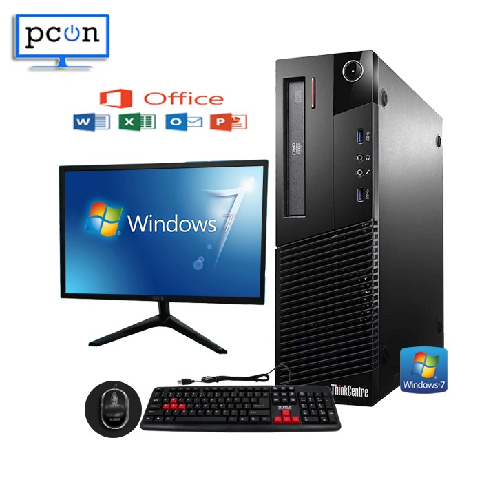 PC KOMPUTER PC BUILT UP SLIM LENOVO THINKCENTRE I3 2100 LCD 19&quot; SPC