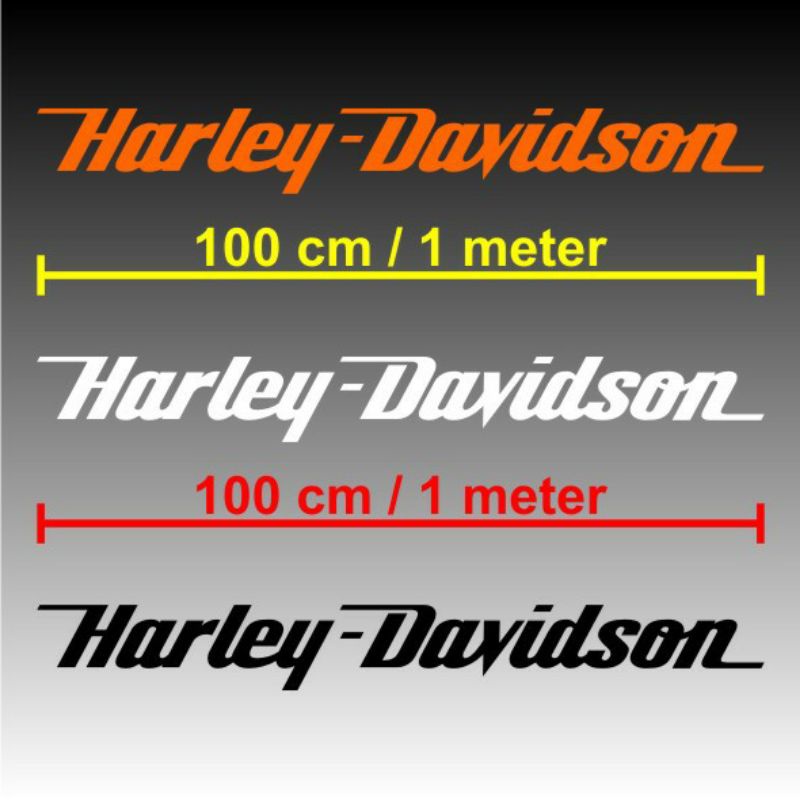 Stiker Mobil Cutting Stiker Kaca Mobil Depan / Belakang Tulisan Harley Davidson