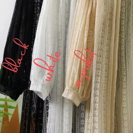 TJK.536022 ▪  KARDIGAN BRUKAT MOTIF BUNGA / LONG CARDI OUTER BROKAT IMPORT / OUTER LACE PAKAIAN ATAS