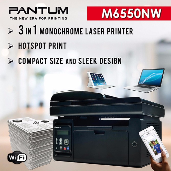 Printer pantum M6550NW Laser multifunctional print scan copy wifi