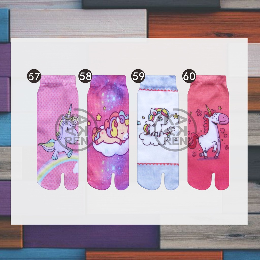 Kaos Kaki Jempol Anak Printing Karakter Unicorn, Hello Kitty, Panda C