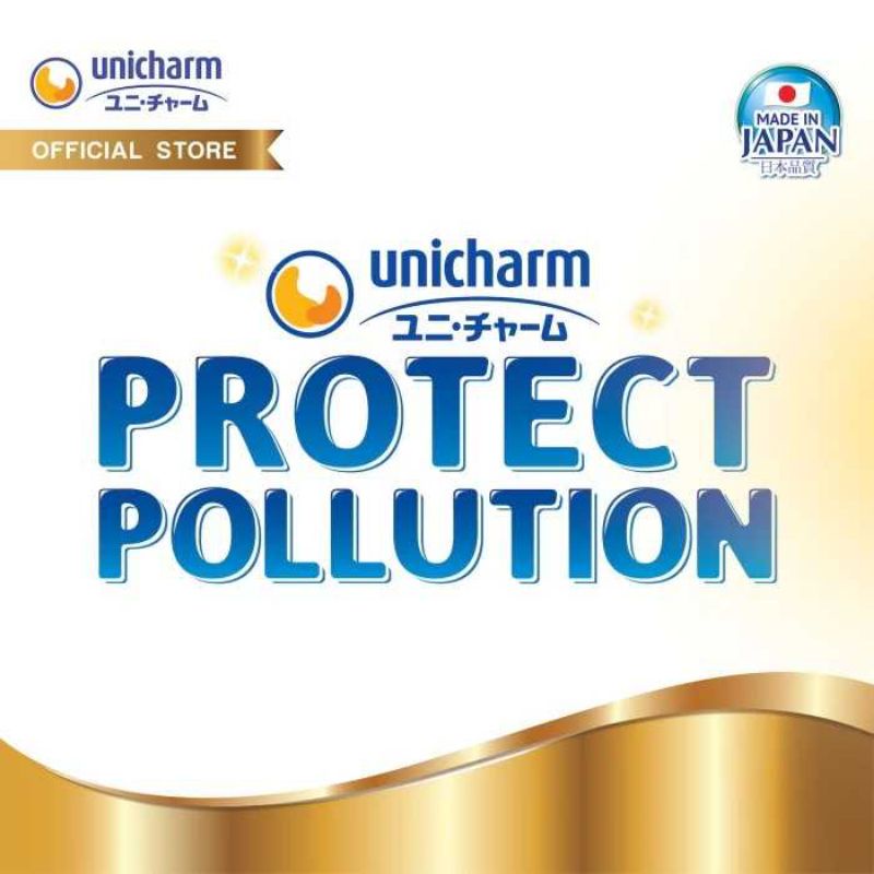 Masker Unicharm protect pollution 3D mask standard