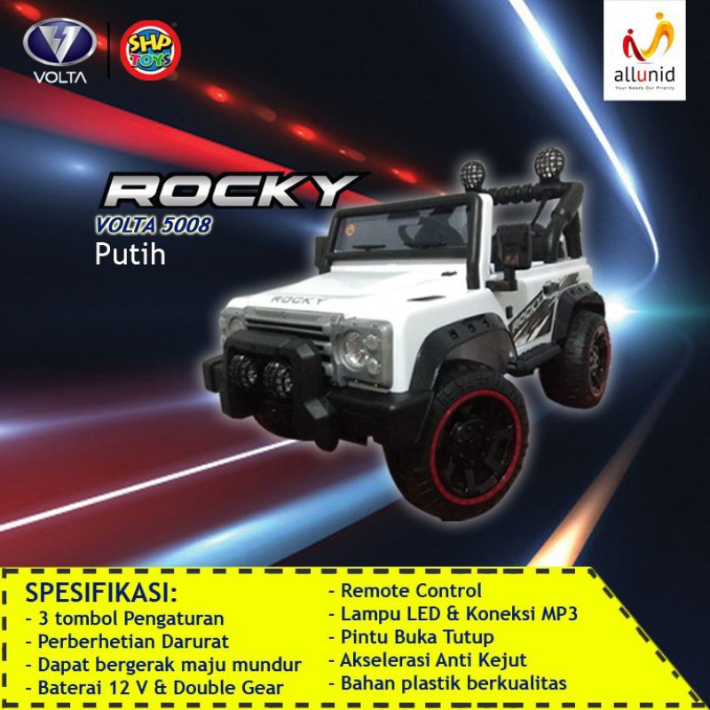 Mainan Anak Mobil Aki SHP Volta Jeep Rocky 5008