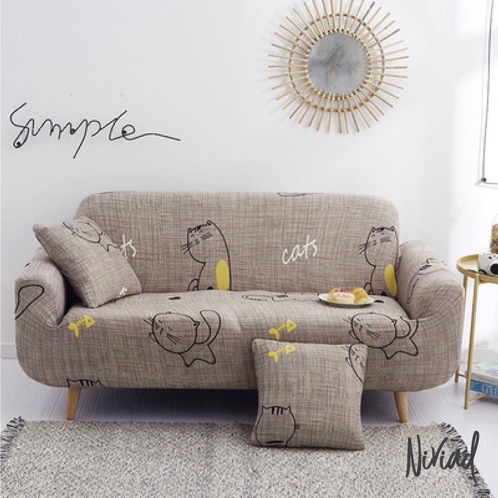 COVER SOFA TEMA FAUNA 1/2/3/4 SEATER SET 1 COVER BANTAL