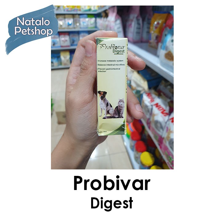 PROBIOVAR DIGEST 10ML / Obat Pencrenaan/Mencret/Diare/Kucing/Anjing/Kelinci/Hewan Probivar