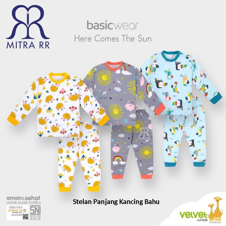 [TERBARU] Velvet Junior Setelan Oblong Panjang Savanna Soul Stelan Piyama Baju Tidur Anak Ukuran 1 - 10 Tahun