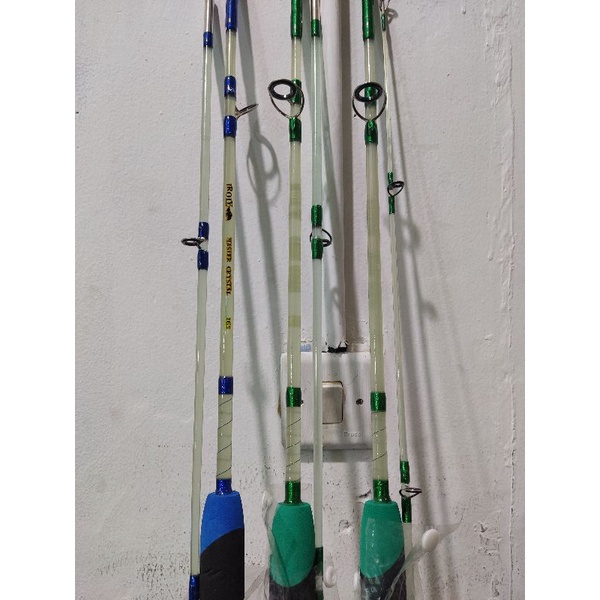 joran pancing sambung 2 panjang 165cm bahan fiber transparan joran kaku dan kuat