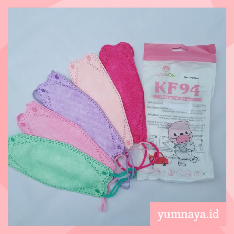 ❤ Masker KF94 Careion Untuk Anak Cewe Cowo | Masker kids | Masker KF94 Mix warna cewek | Masker KF94