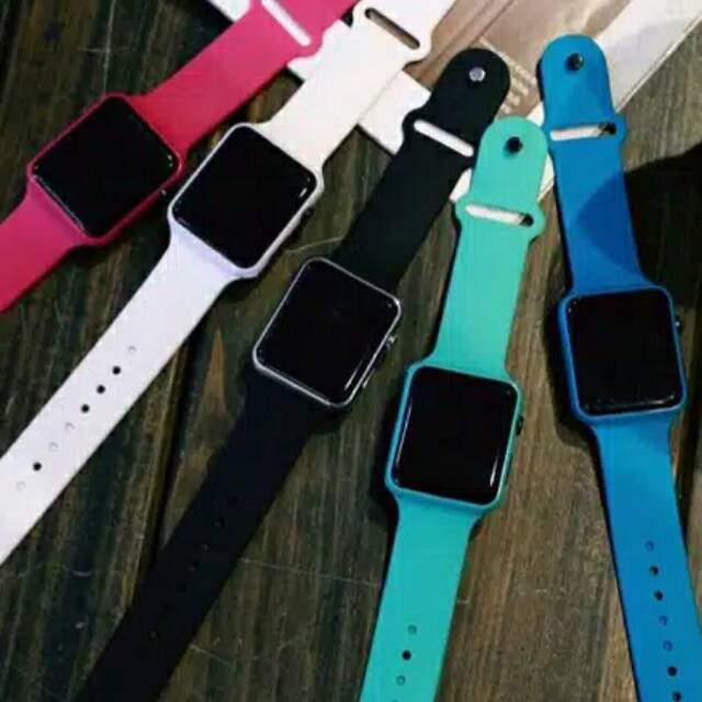 ✨READY✨  COD JAM TANGAN WANITA PRIA RUBBER DIGITAL LED WATCH MURAH BERKUALITAS