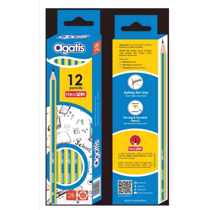 

AGATIS NEOPEX Pensil 2B GNH 2B-1201Neopex Hexagonal Graphite Pencil