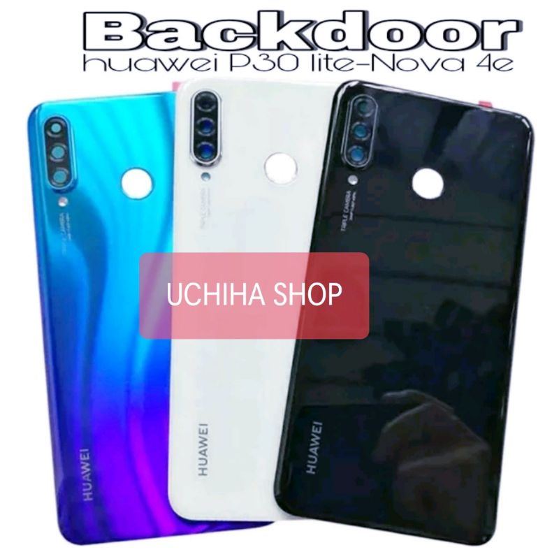 Backcover backdoor casing tutup belakang Huawei P30 lite Nova 4E bahan kaca Original