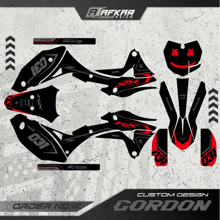 DECAL KLX GORDON SIMPEL DESIGN CUSTOM (BISA REQUEST)