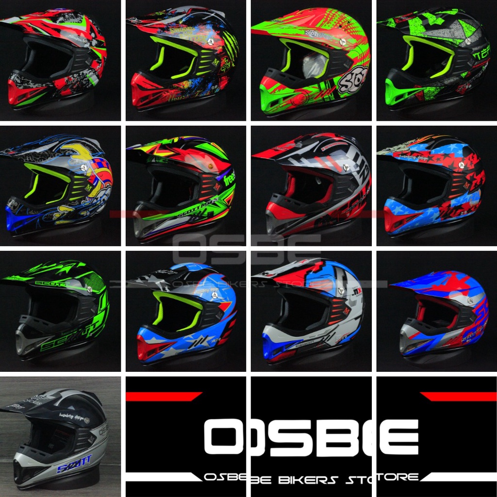 HELM CROSS / HELM SCOTT MX CROSS ANAK / CROSS KID SCOTT