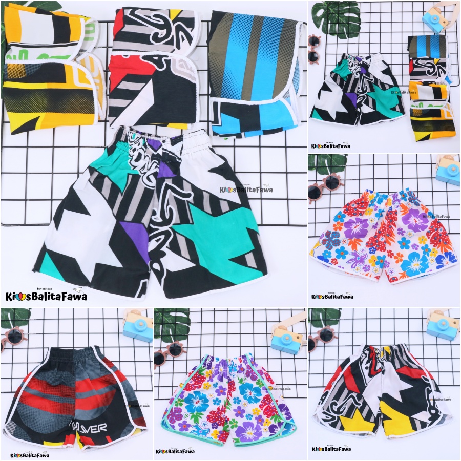 Summer Pants Kids uk 1-3 tahun / Celana Pendek Anak Laki Perempuan Harian Bawahan Hawaii Pants