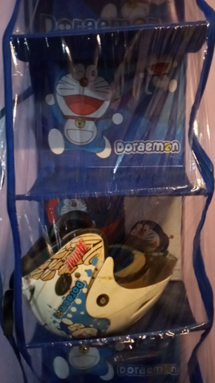 Rak Helm Organizer Zipper Karakter