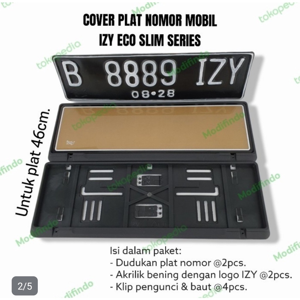 COVER TATAKAN DUDUKAN PLAT NOMOR MOBIL MODEL ASTRA IZY MIKA AKRILIK