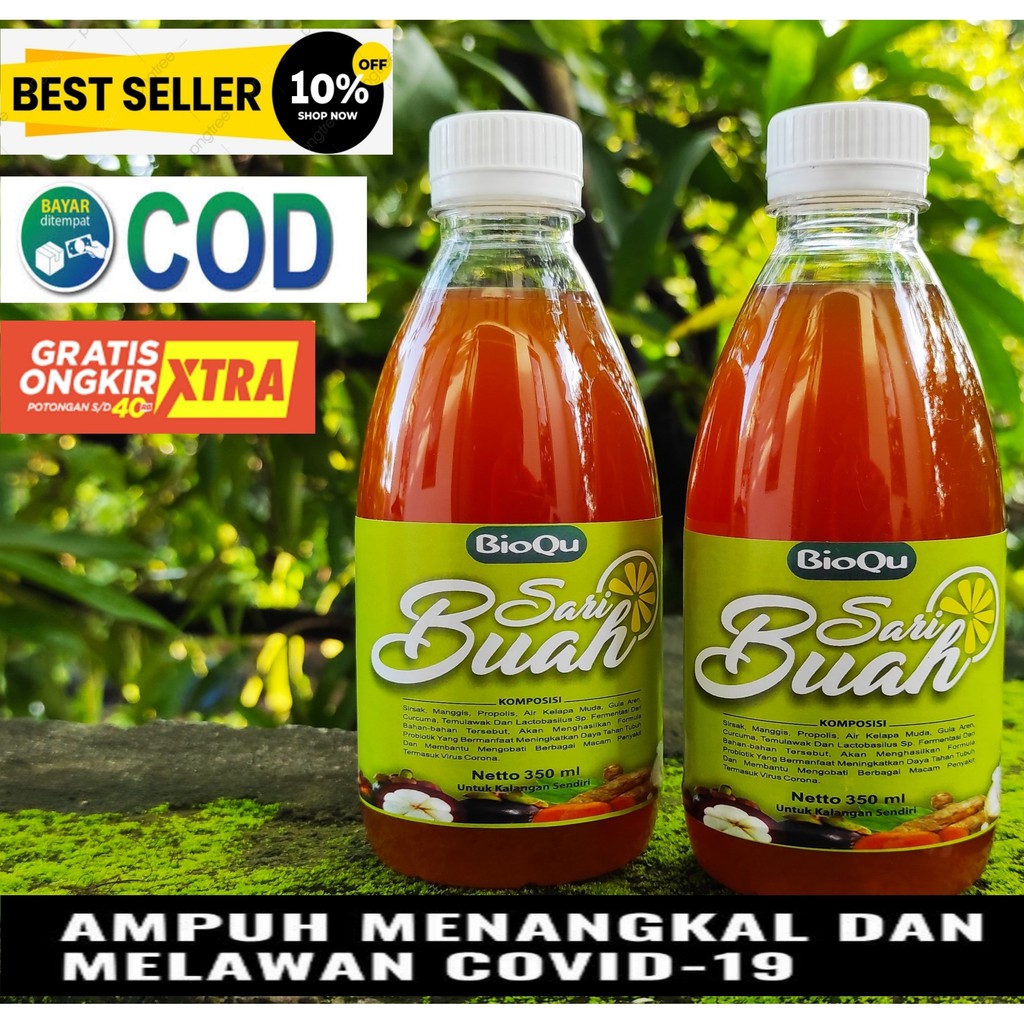 Jual Sari Buah Probiotik Terbaik BioQu Anti covid Shopee 