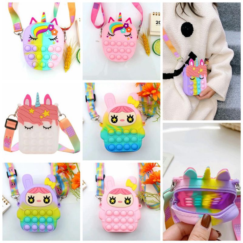 TAS MINI POP IT/TAS ANAK POP IT/BAHAN JELLY