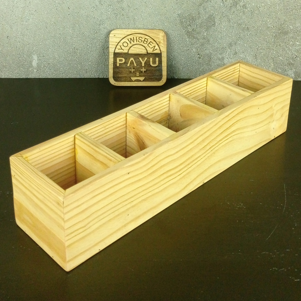 

Tempat Pensil Kayu 5 Lubang Box Kayu Serbaguna