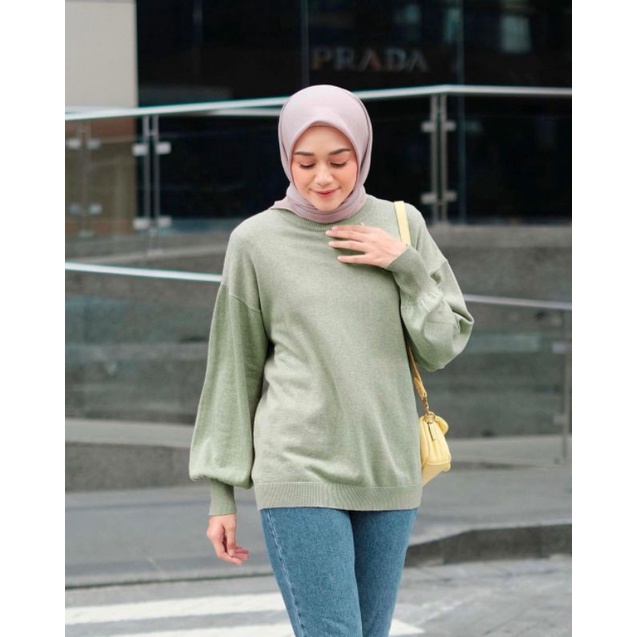 Knit Blouse-Sage by Vanilla Hijab